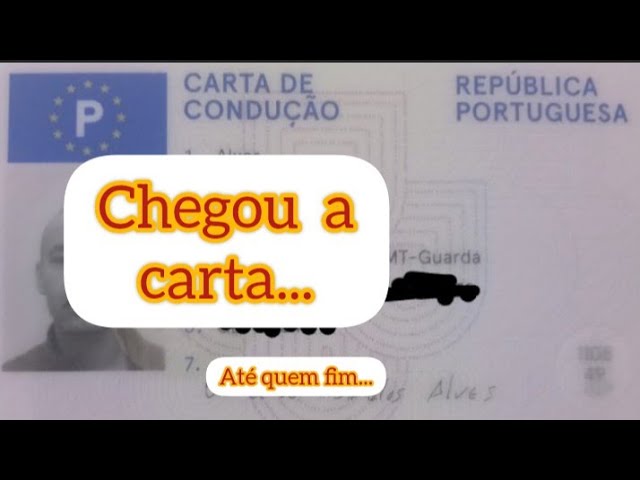 Chegou carta de condução